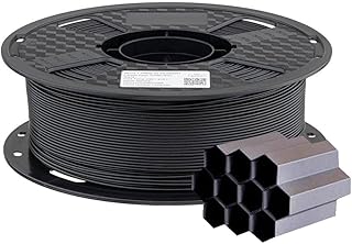 CC3D PETG - Filamento in fibra di carbonio per stampante 3D, colore nero, 1,75 mm, bobina da 1 kg, materiale di stampa 3D, filamento PETG CF