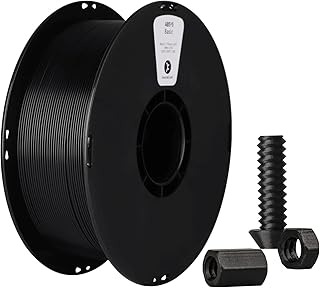 kexcelled ABS Filamento per Stampante 3D, 1,75 mm +/- 0,03 mm, Resistente a Temperature Elevate e Durabile, Adatto a la Maggior Parte delle Stampanti FDM, Bobina da 1 kg (2,2 lbs), Negro