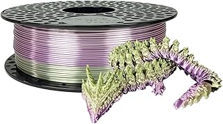 AzureFilm PLA Silk Rainbow 3D Printer Filament 1.75mm - 1kg Spool - Glossy Finish - Easy to Print - Bright Colours - For All FDM Printers (Lavender, 1kg)