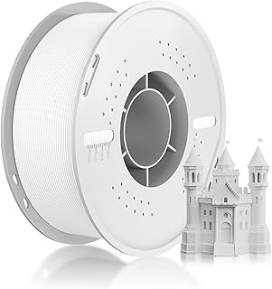 Filamento per Stampante 3D,PLA Filament 1.75mm Precisione Dimensionale+/-0.03mm Filamento Stampa 3D Compatible with Bambu Lab/Anycubic/Creality All 3D Printer-1kg Spool (2.2lbs)-Bianco