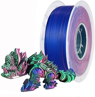 CC3D Triple Silk PLA Filament Red/Blue/Green 1.75 mm 1 kg 3D Printer Filament Silk Tri-Color Coextrusion PLA Shiny Metallic Red Blue Green 3D Printing Materials