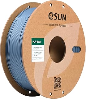 eSUN PLA Filament 1.75mm, Basic PLA Filament for 3D Printers, Dimensional Accuracy +/- 0.05mm, 1kg (2.2lb), Light Grey