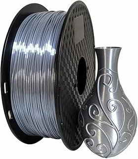 CC3D Silk PLA Silver Filament 1.75 mm 1 kg Filament for 3D Printer 3D Printing Materials Shiny Silk Metal Color Metal PLA Silver