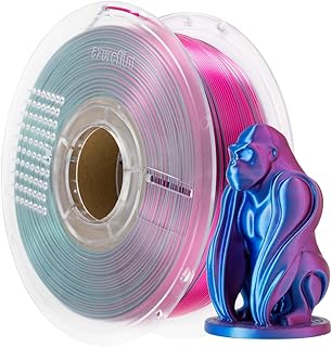 AzureFilm PLA Silk Multicolor 1.75mm 3D Printer Filament - 1kg Spool - Dual Color - Tri-Color - Glossy Finish - Easy to Print - Vibrant Colors (Tri Color Mermaid Dream)