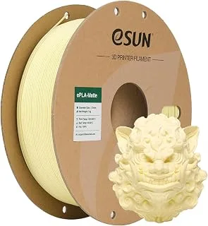 eSUN PLA Filament Matte Upgraded 1.8 mm 1 kg Almond Yellow | Matte finish hides layers No reflection, accuracy +/- 0.02mm. Smooth extrusion, elegant texture.