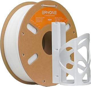 ERYONE Nylon Filament 1.75 mm+/- 0.02 mm, Polyamide PA6 Filament for 3D Printer, 1 kg (2.2 lbs)/Spool, White