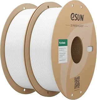 eSUN PLA Filament 1.75 mm, Basic PLA Filament 2 kg Cool White | Dimensional accuracy +/- 0.02 mm. Smooth and fast printing without clogging. Premium material for FDM 3D printers.