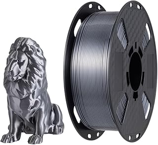PLA Filament Silk Grey 1.75 mm 1 kg 3D Printing Filament Silky Grey PLA Shiny Shiny Metal PLA Grey 3D Printer FDM 3D Printer CC3D Grey Iron