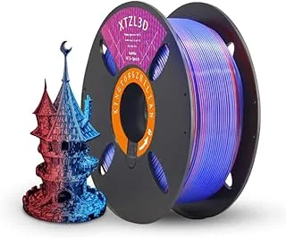 XTZL3D PETG Filament 1.75mm, Double Color Red/Blue PETG+ 1kg Spool, Double Extrusion Material for 3D Printer, High Speed Printing, Measuring Accuracy +/- 0.02mm