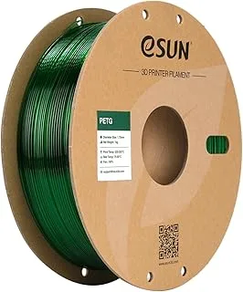 eSUN PETG Filament 1.75mm, PETG 3D Printer Filament, Dimensional Accuracy +/- 0.05mm, 1kg Spool (2.2lbs) 3D Printing Filament for 3D Printers, Green