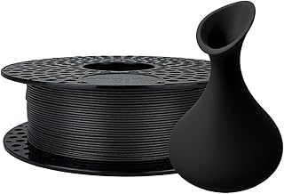 AzureFilm PLA Matte HS 3D Printer Filament 1.75mm, 1kg Spool, High Speed, Ultra Matte Finish, Easy Printing, PLA Filament, for High Speed Printers (Black, 1kg)