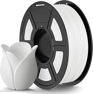 TECBEARS Filamento PLA Matte 1.75mm Bianco 1KG, Filamento per Stampante 3D Matte PLA, Superficie Opaca Alta Velocità 30-600 mm/s, Neatly Wound Filamento Precisione Dimensionale +/- 0.02 mm