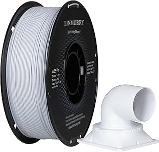 TINMORRY Filamento ABS 1,75 mm, ABS (Pro), filamento per stampante 3D, 1 kg, buona resistenza al calore, forte e durevole, precisione di misurazione ± 0,03 mm, bianco freddo