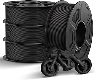 TECBEARS Matte PETG Filamento 1,75 mm Nero 4KG, Filament d'imprimante 3D PETG Forte Ténacité, Alta velocità 50-600 mm/s, Bobine de 1kg, +/- 0,02 mm, Convient à la plupart des imprimantes FDM