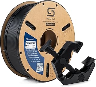 Siraya Tech Fibreheart ABS HT HF 3D Printer Filament - High Quality ABS with Heat Resistance to 101°C, High Fluency for High Speed Printing (1kg, Black)