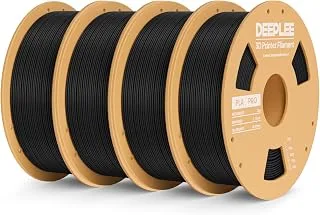 DEEPLEE PLA PRO 3D printer filament Black 4 kg pack | PLA filaments 1.8mm, easy to use, cardboard spool, neat winding, bright colors, higher toughness