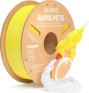 ELEGOO Fast PETG Filament 1.75mm, 1kg, High Speed 30-600mm/s, PETG 3D Printer Filament, Dimensional Accuracy +/- 0.03mm, Suitable for Most FDM 3D Printers, Yellow