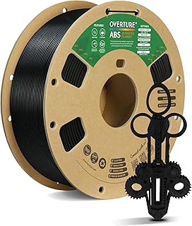 OVERTURE Filamento ABS 1.75mm, 1kg Bobina(2.2lbs), Precisione Dimensionale +/- 0.03 mm, per Stampante 3D (Nero)