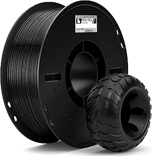 ELEGOO TPU 95A Filamento per Stampanti 3D 1,75 mm Nero 1KG, TPU Filamento Flessibile Morbido per Stampa 3D, Bobina da 1kg Compatibile con la Maggior Parte delle Stampanti 3D FDM
