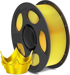 ANYCUBIC PLA Silk Filament 1.75 mm for 3D Printer, Controllable Shine, Silk Texture, Magnificent Colours, Shiny Gold 1 kg