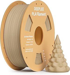DEEPLEE PLA Filamento 1.75 mm - Bobina Singola da 1 KG, Legno Naturale (con polvere di legno), Precisione Dimensionale ±0.02 mm, Avvolgimento Perfetto Anti-Intasamento, per Stampanti 3D FDM