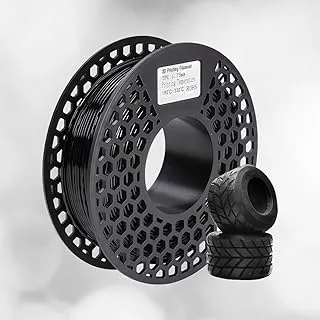 Flexible TPU Filament 95A Soft 1.75mm 200g Spool Dimensional Precision 0.02mm for 3D Printing Flexible Wearable Parts, Black