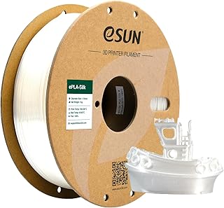 eSUN Filamento PLA Seta 1.75mm, Filamento PLA per Stampante 3D Lucido Serico, Precisione Dimensionale +/- 0.05mm, Bobina da 1KG (2.2 LBS) Filamento per Stampa 3D per Stampanti 3D, Seta Bianco