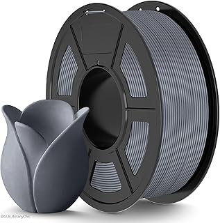 TECBEARS Filamento PLA Matte 1.75mm Grigio 1KG, Filamento per Stampante 3D Matte PLA, Superficie Opaca Alta Velocità 30-600 mm/s, Neatly Wound Filamento Precisione Dimensionale +/- 0.02 mm
