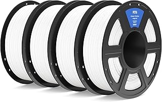 ELEGOO PETG Filament 1.75 mm White 4 kg, 3D Printer Filament Dimensional Accuracy +/- 0.02 mm, 1 kg Spool Compatible with Most FDM 3D Printers