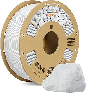 OVERTURE Rock PLA Filament 1.75mm, Marble PLA Rock Effect, 1kg Spool (2.2lbs), Natural Texture for 3D Printers (Mist Gray)