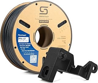Siraya Tech Fibreheart PPA-CF Core 3D Printer Filament Black - PPA Nylon with 25% Carbon Fiber Concentrated in the Core, Ultra Durable, Heat Resistant (Black, 1 kg)