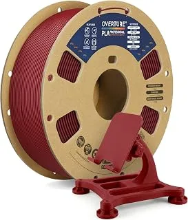 OVERTURE PLA+ Filament 1.75 mm, Toughness Enhanced PLA Roll, Professional PLA Tenacity, 1 kg Filament (2.2 lbs), Dimensional Accuracy, 99% Probability +/- 0.02 mm (Wine) | Bright color effect, clean layers, dimensional accuracy ± 0.02mm, low return, for common FDM 3D printers