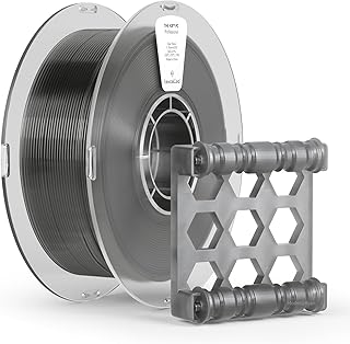 kexcelled PC Polycarbonate Filament for 3D Printing, 1.75 mm +/- 0.02 mm, High Strength and Hardness, Heat Resistant, 1 kg (2.2 lbs) Spool, Transparent Black