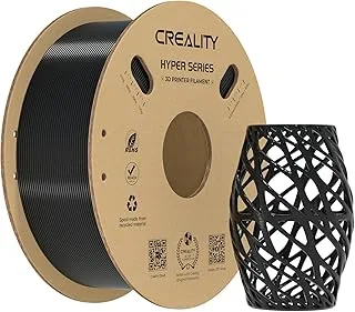 Creality Hyper PETG Wire 1.75mm Black for 3D Printer Designed for High Speed 30-600mm/s, 1kg(2.2lbs)/Spool, Dimensional Accuracy ± 0.02mm