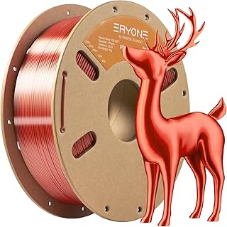 ERYONE Ultra Silk PLA Filament, Silk Filament PLA 1.75 mm for 3D Printer,1 kg +/-0.02 mm, Copper