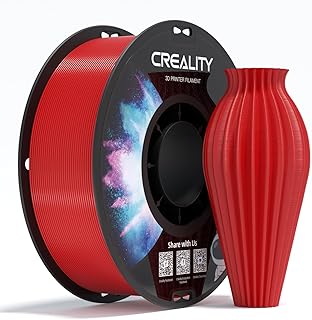 Creality CR-PETG PLA Filamento di Stampante 3D 1,75 mm, Eccellente Durezza, Alta Precisione, Inodore, Non Tossico, Resistente all'umidità, 1 kg (2,2 libbre) per Stampanti 3D (Rossa)