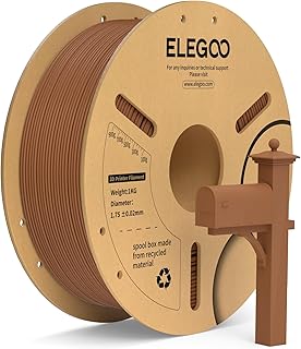 ELEGOO - PLA+ Filament 1.75mm, 1kg, 3D Printer Filament, Dimensional Accuracy: +/- 0.02mm, Cardboard Spool, Suitable for Most FDM 3D Printers, Brown