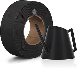 Bambu Lab - Filamento per stampante 3D PETG HF, filamento ad alta velocità da 300 mm/s, facile da stampare in con finitura liscia, materiale di stampa 3D, Ricarica (Senza Bobina), 1kg, nero