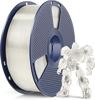 SUNLU PETG Filament 1.75 mm, Durata e Flessibilità Insuperabili, Filamento per Stampante 3D ad Alta Resistenza PETG, Adatto alla Maggior Parte delle Stampanti 3D FDM, Bobina da 1kg, Trasparente Bianco
