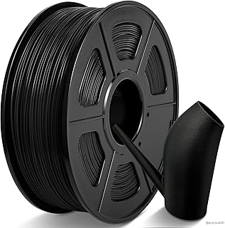 TECBEARS Filamento ABS 1,75mm 1KG Nero, Alta Resistenza e Tenacità, Resistenza Alle Alte Temperature, Anti-curvatura, Precisione Dimensionale +/-0,03mm, Filamento Stampante 3D