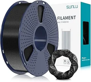 SUNLU PLA+ Filament 1.75 mm for 3D Printer and 3D Pens, PLA Plus Filament 1 kg, Neatly Wound, Filament Tolerance Accuracy +/- 0.02 mm (Black)
