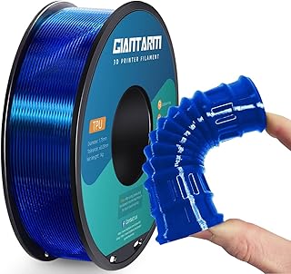 GIANTARM TPU Filament 1.75mm Flexible Soft 3D Printer Consumables Blue, 95A Spool 1kg (2.3lb), Dimensional Accuracy +/- 0.05mm