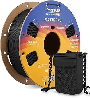 OVERTURE MATTE TPU Spool Filamento SP 1kg, di ricarica 1,75 mm Matte Black x 1PC