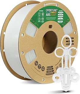 OVERTURE ABS Filament 1.75mm, 1kg Spool (2.2lbs), Dimensional Accuracy +/- 0.02mm, for 3D Printer (White)