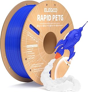ELEGOO Fast PETG Filament 1.75mm, 1kg, High Speed 30-600mm/s, PETG 3D Printer Filament, Dimensional Accuracy +/- 0.03mm, Suitable for Most FDM 3D Printers, Blue