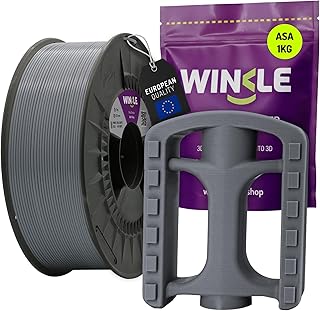 WINKLE ASA Filament 1.75 mm Ash Grey, 1 kg Spool, FDM 3D Printer Filament, Dimensional Accuracy +/- 0.05 mm, UV and Heat Resistant, Outdoor Functional Mechanical Parts