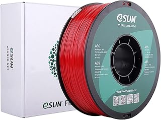 eSUN ABS Filament 1.75mm, ABS Plus 3D Printer Filament, Dimensional Accuracy +/- 0.05mm, 1kg Spool (2.2lbs) 3D Printing Filament for 3D Printer, Fire Red