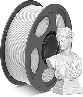 ANYCUBIC PLA Marble Filament 1.75 mm, 3D Printer Filament Compatible with Most 3D Printers, Intelligent Identification, 1 kg White Marble