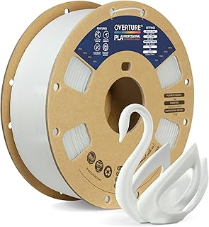 OVERTURE PLA+ Filamento 1.75mm, Toughness Enhanced PLA Roll, Professionale PLA Tenacia, 1kg Filamento(2.2lbs), Precisione Dimensionale 99% Probabilità +/- 0.02 mm (Bianco)