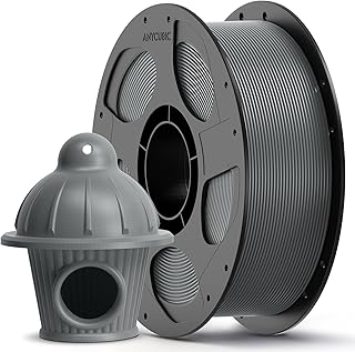 ANYCUBIC Filamento PETG 1,75 mm per Stampante 3D, Elevata Resistenza alle Temperature, Neatly Wound, Forte e Durevole, Precisione Dimensione +/- 0,02 mm, Grigio Testurizzato 1KG